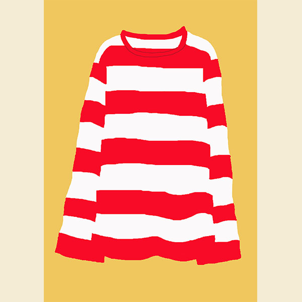 赤いしまのTシャツWeb用沖野