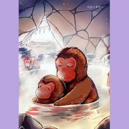 温泉に入る猿_近藤web